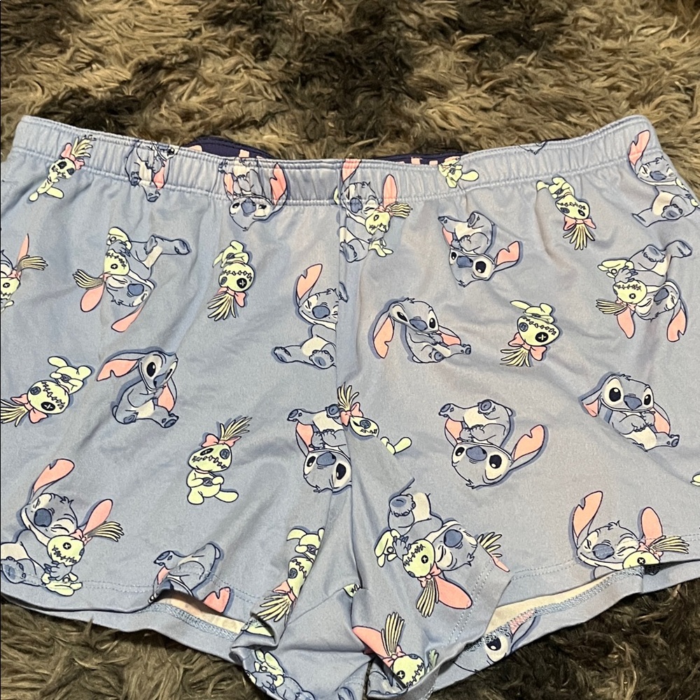 Disney Blue Character Print Women's Athletic Shorts